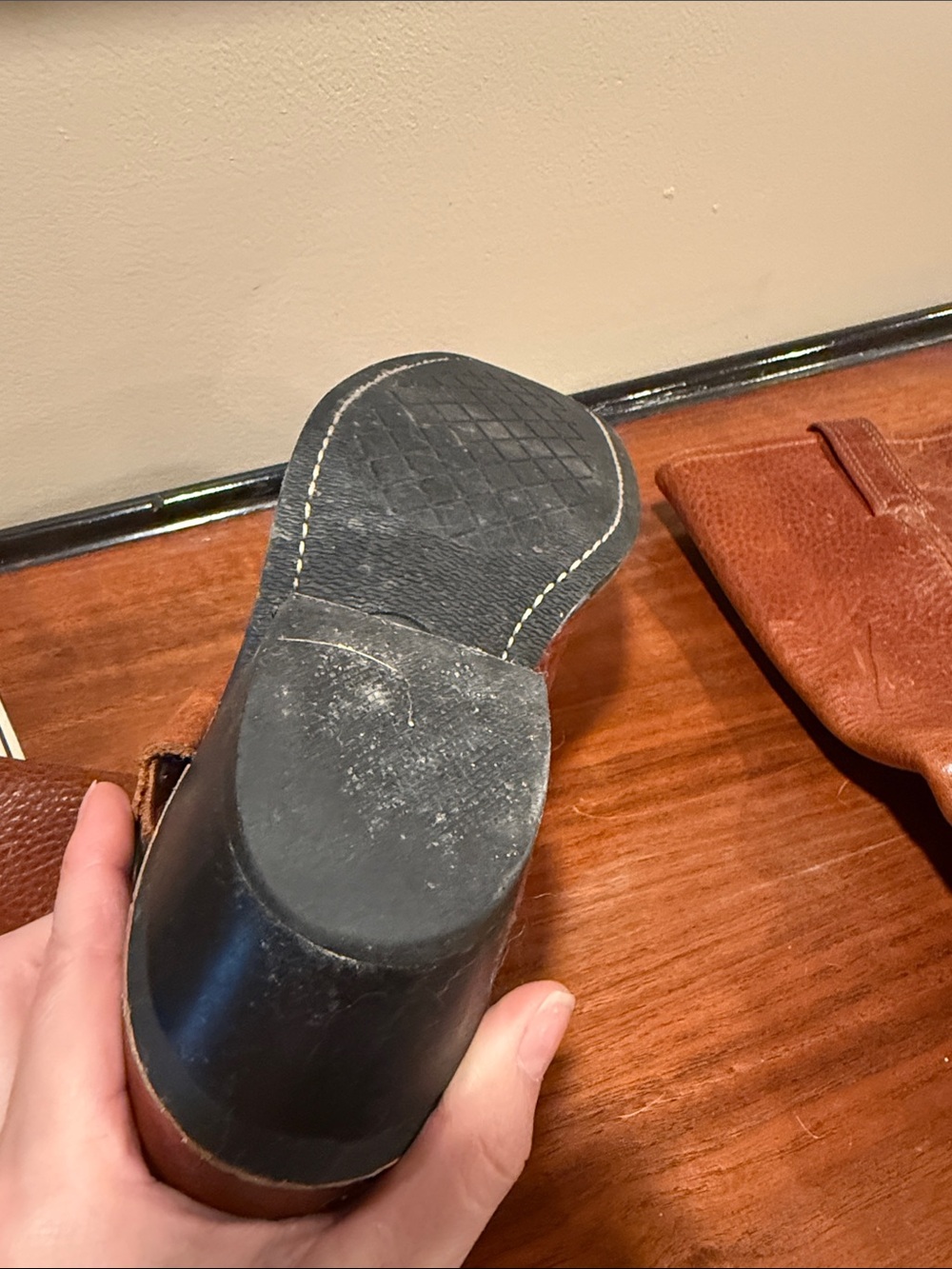 Frye Brown Leather Mid-Calf Harness Boots - Picture 7 of 10